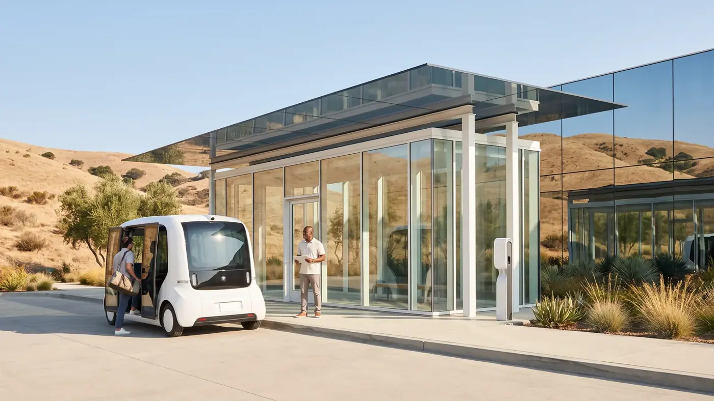 Arrival and clinic: the one public front door.